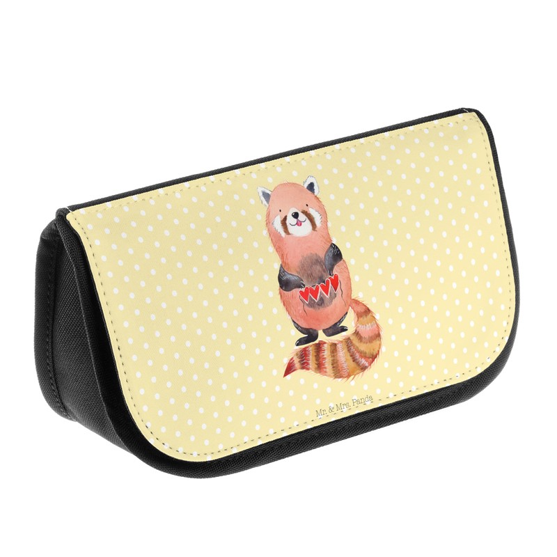 Mr. & Mrs. Panda Red Panda Cosmetic Bag, yellow, Hand