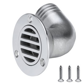 YANYUCB Boat Deck Floor Drain Fittings,Marine Grade 316 Stainless Steel Deck Drain Fittings,Thru Hull Deck Drain Scupper Pipe with Screws,for Boat,Yachts Drainage Systems(Angle-1-1/2 inch)