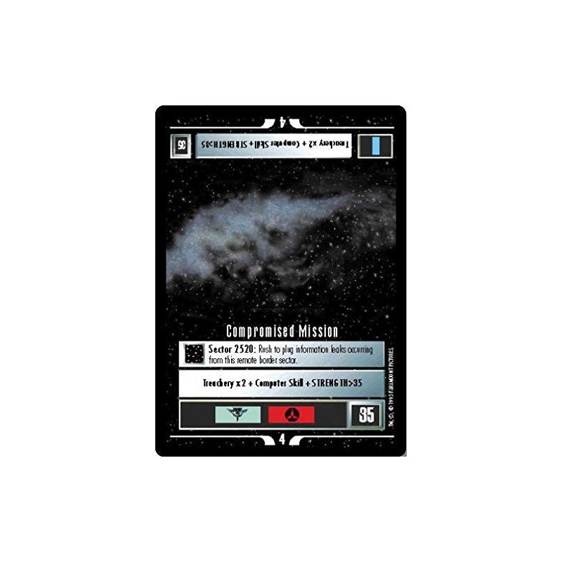 Decipher Star Trek CCG 1E AU Alternate Universe COMPROMISED Mission