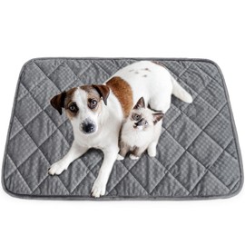 Hot Mat Pet Bed Mat Cat Dog Mat Warm Pet Thermal Mat Washable Physical Heat Storage Heat Storage Cold Protection Fluffy Warm (Brown M: 27.6 x 18.9 inches (70 x 48 cm)