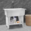 BANLICALI Utility Sink, Modern Rectangular Laundry Room Sink with Washboard,