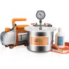 BACOENG 1 1/2 Gallon 3.6 CFM Vacuum Chamber with Pump,