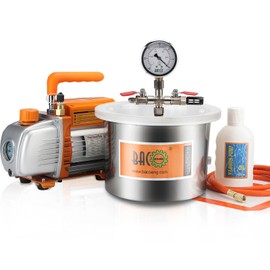 BACOENG 1 1/2 Gallon 3.6 CFM Vacuum Chamber with Pump, Degassing Vacuum Chamber Kit for Resin, Not for Stabilizating Wood or Making Fish Baits