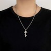 YILUOCD Ilya Necklace, Orthodox Stainless Steel Cross Pendant for Men