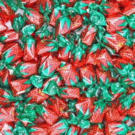 Strawberry Hard Candy - Bulk Individually Wrapped Candy, Nostalgic Candy, 1 Pound Bag