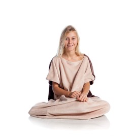 Kanguru Momonga Kids Brownie Portable Blanket for Children, Polyester, Brown/Beige, 80 x 90 cm