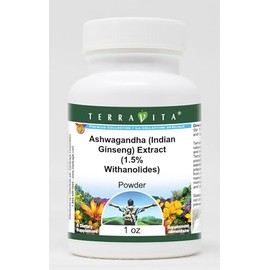 Ashwagandha (Indian Ginseng) Extract (1.5% Withanolides) Powder (1 oz, ZIN: 514065) - 3 Pack