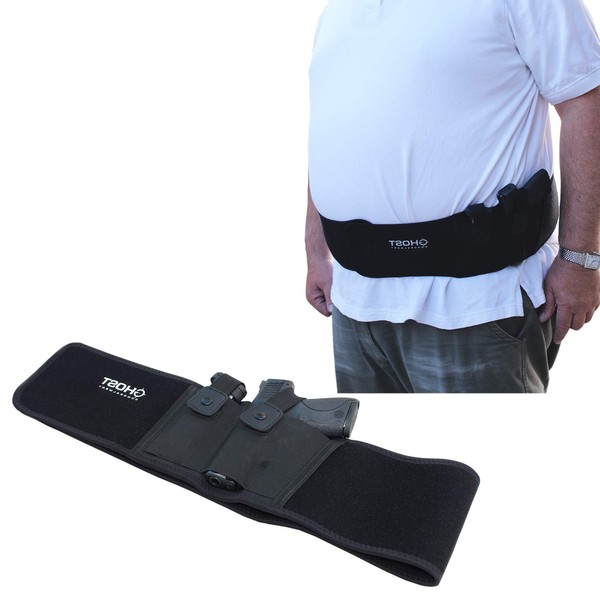 Ghost Concealment L Belly Band Holster for Concealed Carry | Fits up to a 54" Belly | IWB Gun Holsters | Men and Women (Left)