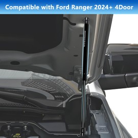 JHD-TOGO Hood Struts for Ford Ranger 2024+ No Drill Hydraulic Lift Supports Black Powder Coated Brackets & Durable Gas Springs