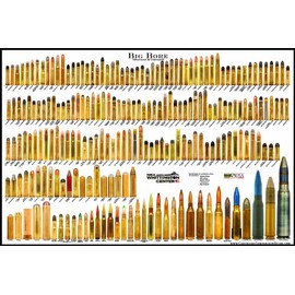 Big BORE (Standard & Obsolete) - Bullet Poster (Cartridge Comparison Chart)