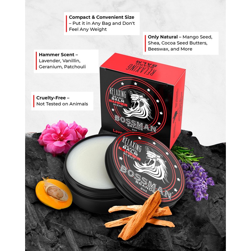 Bossman Beard Oil Jelly and Relaxing Beard Balm Combo -