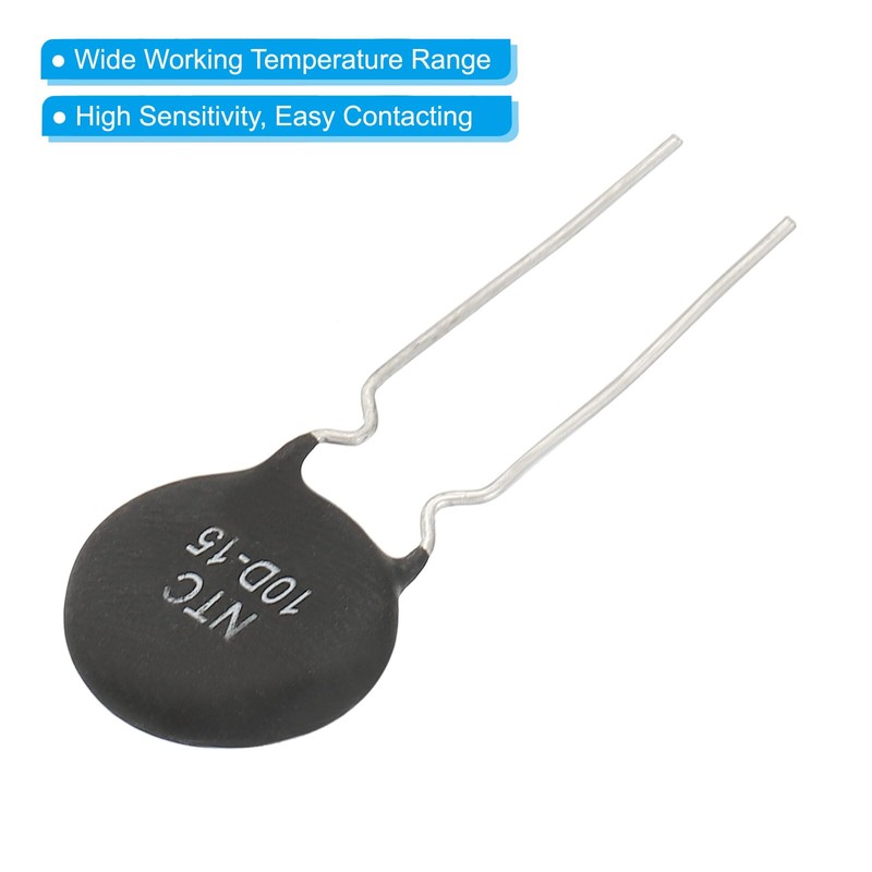 PATIKIL NTC Thermistors Resistors 10 Pieces 10 Ohm NTC10D-15 Highly