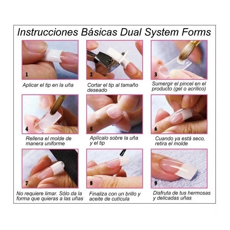 Mc Nails Tips Form Moldes Polygel Dual Sistem Mc Nails