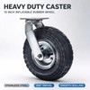 10-Inch Pneumatic Swivel Caster Wheel, Inflatable Rubber Tire with Metal