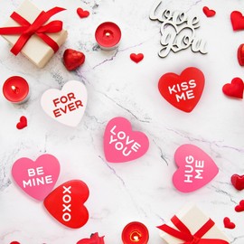 Valentine's Day Decoration, Valentine's Day Table Decoration, Set of 6 Wooden Heart Sign, Valentine's Day Decoration for Home, Perfect Valentine's Day Gifts