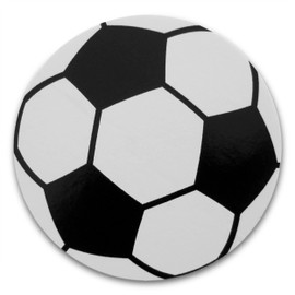Novel Merk Soccer Sports Ball Vinyl Stickers - 2” Round Individual Decals for Laptop, Water Bottle, Phone, Party Favors, & Decor - Adheres to Clean Surfaces Waterproof & Repositionable (8)