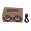 Wood Bluetooth Speaker Subwoofer FM Radio HiFi Music Clock Alarm