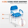 360 Degree Adjustable Swivel Shower Chair 300LBS Capacity Non-Slip Rotating