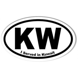 KW I Served in Kuwait Oval Bumper Sticker