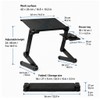 Adjustable Aluminum Laptop Stand for Bed & Sofa with Mouse