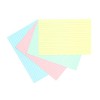 Silvine A6 Multi-Coloured Record Cards - Lined with Headline, 100