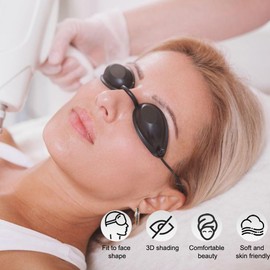 Solarium Brille,6pcs Laserschutz Brille,LED Schutzbrille,Uv Schutzbrille,UV Solarium Schutzbrille,Solariumbrille Sonnenschutz Brille,für Glasses Goggles Protection,Schutz Solariumbrille Augenklappen