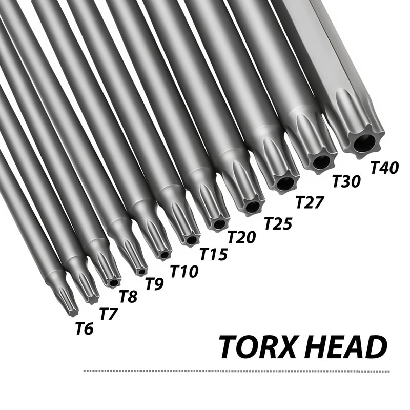 Utoolmart 200mm/7.9” Extra Long Torx Screwdriver Bit Set 11pcs, Magnetic