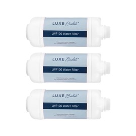 LUXE Bidet 4-in-1 Filtration Water Filter for Bidets, Removes Calcium, Chlorine, & Sediments, Compatible with NEO Series Bidet Attachments (1/2" x 1/2", 3-Pack)