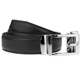 Gelante Ratchet Belt for men, Mens Belts Leather 1.3'' Adjustable Trim to Fit Dress Belt G806 Black