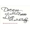 Wall Decor Plus More WDPM2884 Dream As If You'll Live