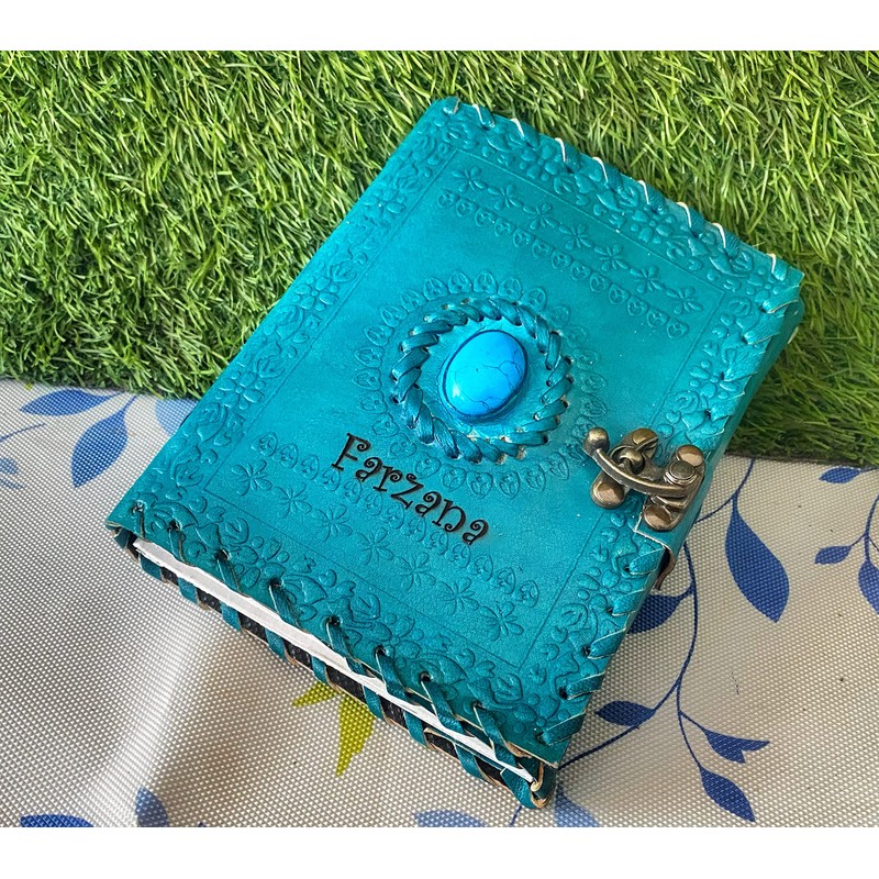 ALCRAFT Leather Handmade Paper Notebook Dairy with Lock for Office/Home