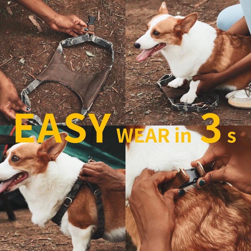 Puppytie Dog Harness & Multi-Function Leash Set - No Pull