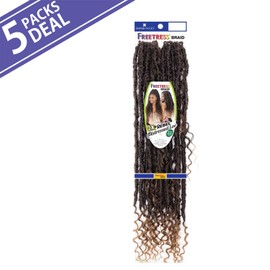 FreeTress Crochet Braids 2X Rebel Distressed Loc 22" (pack of 5, 30)