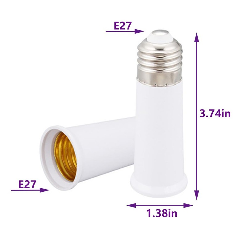 E26 Socket Extender, E26 to E26 Lamp Socket, 9.5CM/3.74 Inch