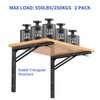 LSK 24 Inch Folding Shelf Brackets, Heavy Duty Collapsible Shelf
