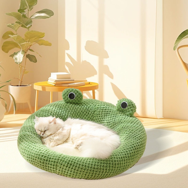 Pet Cave Bed Cute Cartoon Pet Bed Soft Breathable Plush