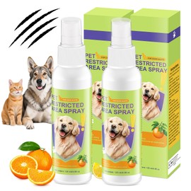2PCS Pet Deterrent Spray - Stops Cat & Dog Peeing, Chewing, Scratching, Natural Citrus & Lemon Formula, Safe, Stain-Free Pee Corrector for Furniture, Shoes Indoor & Outdoor Training (4oz)