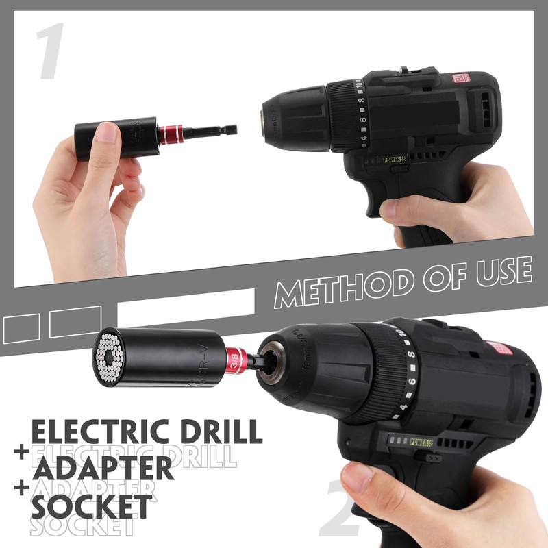 32 Pieces Flexible Drill Bit Extension Set Including 105° Right