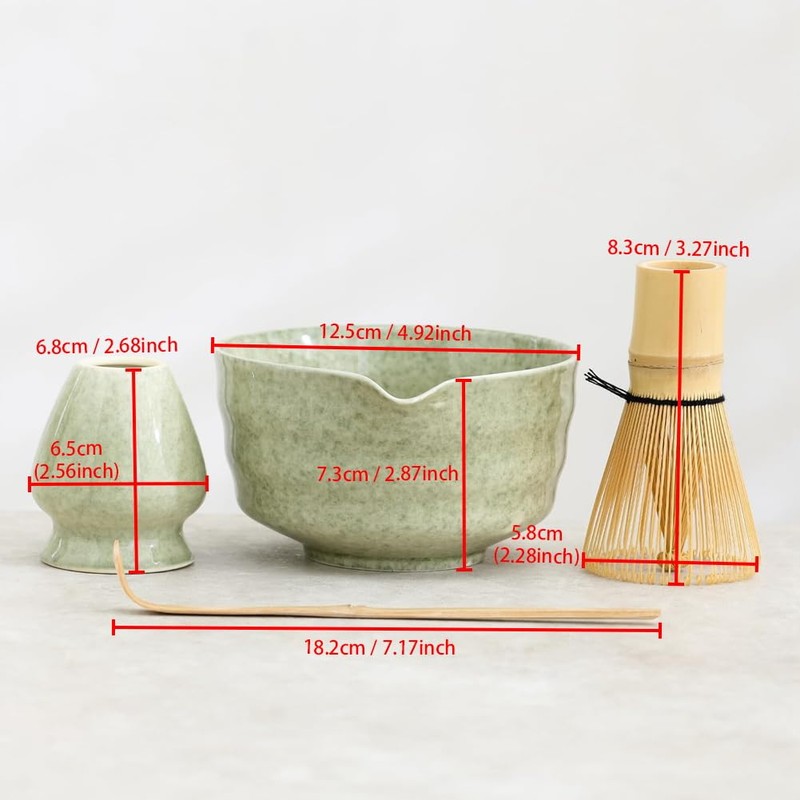 Moqqeu Matcha Set, Japanese Tea Set Includes Matcha Bowl with