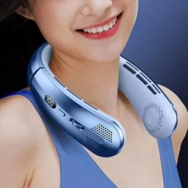 휴대용 여행용 스포츠 쿨링 밴드 여름 모터 넥 선풍기 [블루] Portable Travel Sports Cooling Band Summer Motor Neck Fan [Blue]