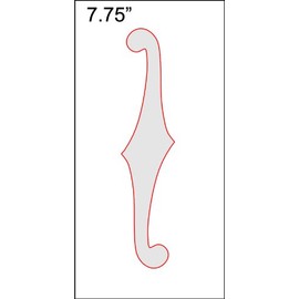 F-Hole Routing Template - 7.75" Sharp