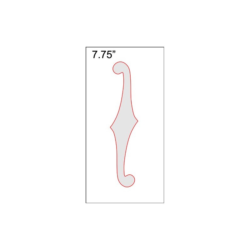 F-Hole Routing Template - 7.75" Sharp