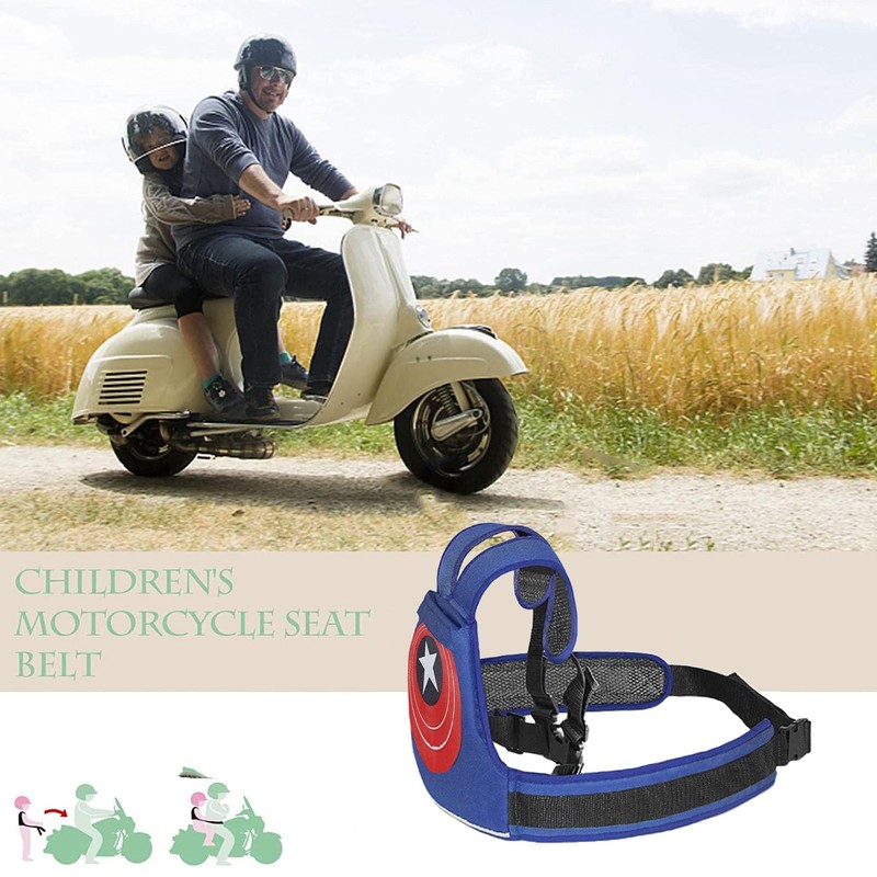 CEASELESLY Children's Motorcycle Belt, Adjustable Motorcycle Strap, with 4-in-1 Buckle,