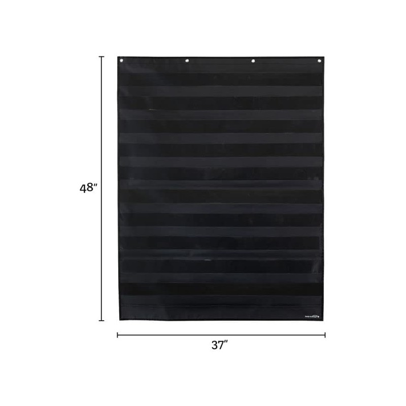 Really Good Stuff Large Rectangle Pocket Chart Black - 1