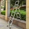 5+6 Steps(5.6ft + 6.6ft) AluminiumTelescoping Ladder Extension Ladder A-Frame Telescopic