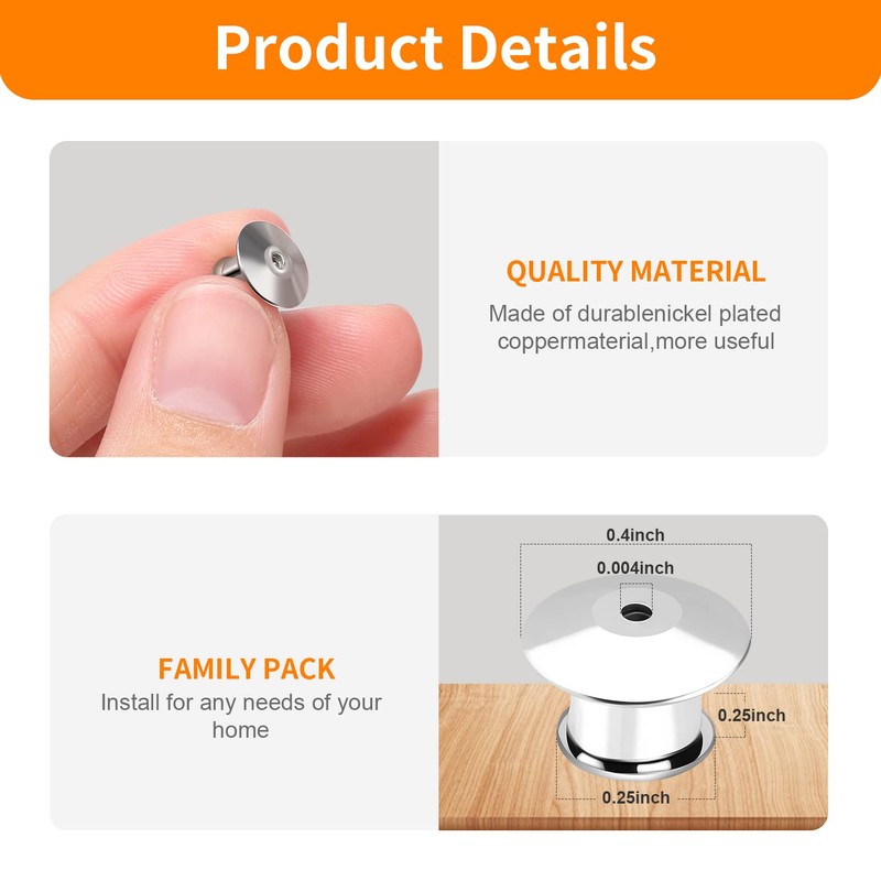 Ceryvop 30 PCS Locking Pin Backs Locking Pin Keepers Clasp,