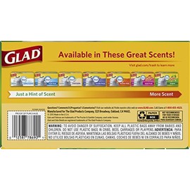 Glad OdorShield Gain Original Tall Kitchen Drawstring Trash Bags 13 gal 50 ct
