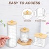 HOTUT 3PCS Cotton Pad Holder, Bathroom Jars Cotton Swab Box