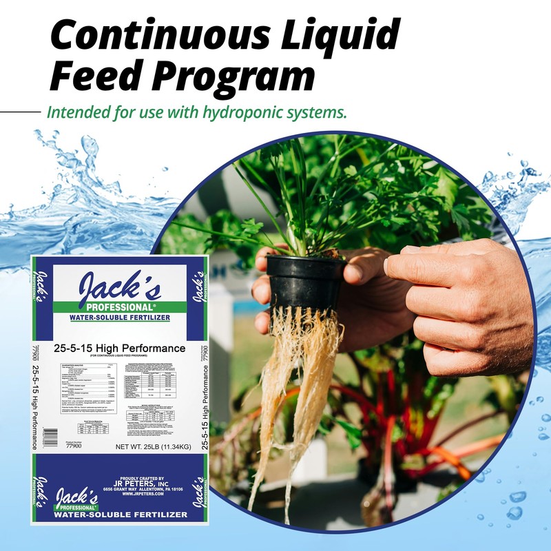 Jack's Professional 25-5-15 High Performance Water-Soluble Fertilizer with Micronutrients for
