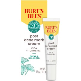 Burt’s Bees Post Acne Mark Cream for All Skin Types, Gentle Dark Spot Correcting Cream for Face, Formulated with Turmeric, 0.5 Oz.